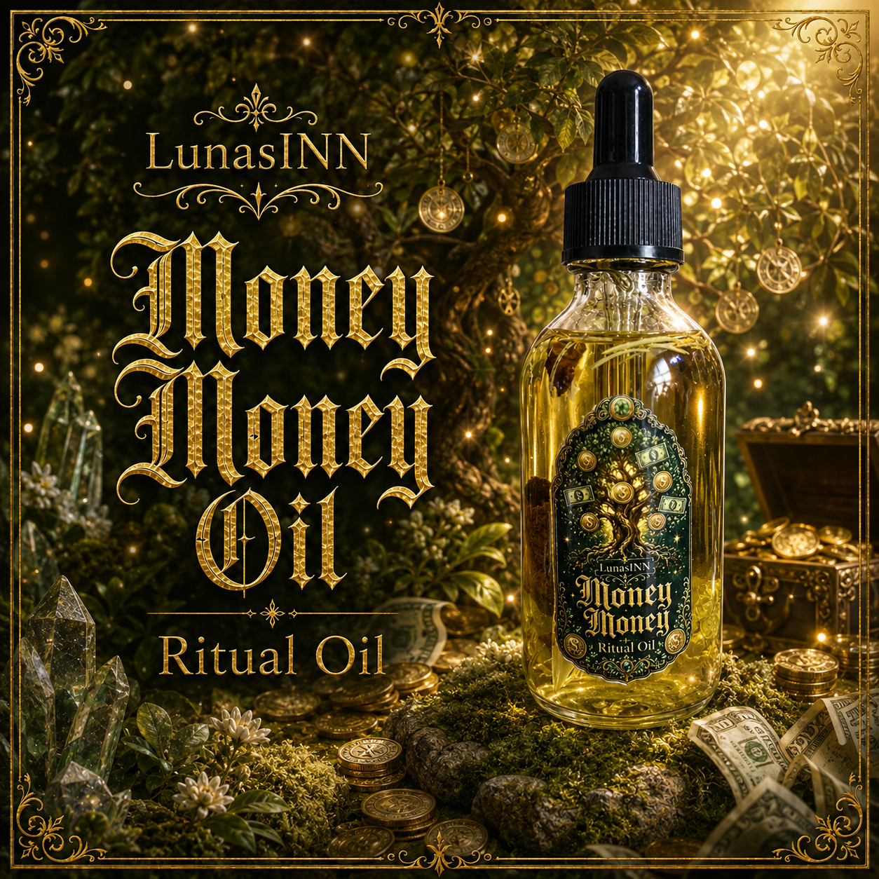Money Money Spell Oil - Prosperity • Abundance • Opportunity • Financial Growth - LunasINN