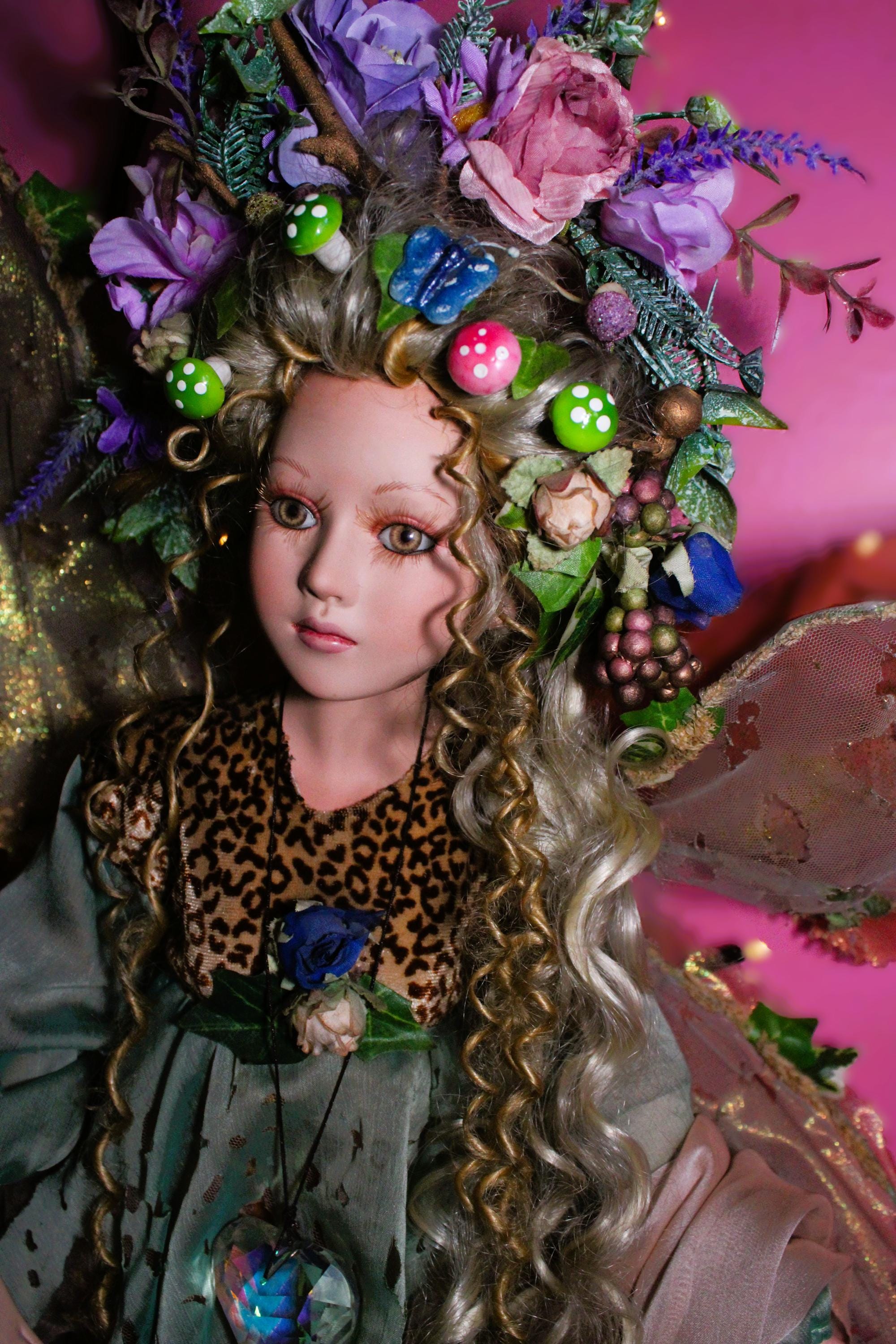 Queen Ova Forest Fae Haunted Doll - Fae Portal, Fae Realm Connection, Nature, Growth, Protection, Wisdom, Portal - LunasINN