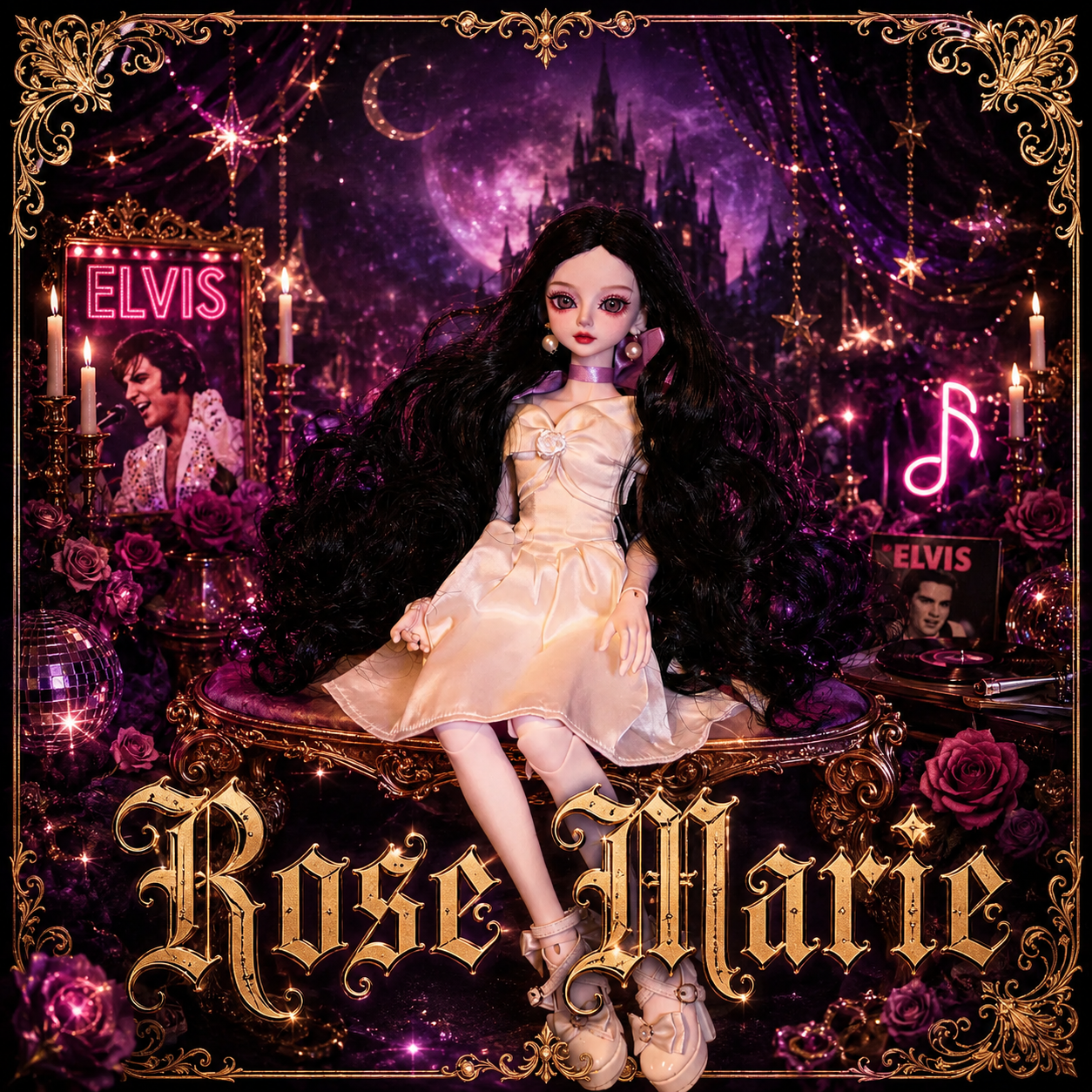 Rose Marie The Ultimate Elvis Fan Haunted Doll BJD - Retro TV Shows, Elvis Presley fan, frendship, friend, sweet  - LunasINN