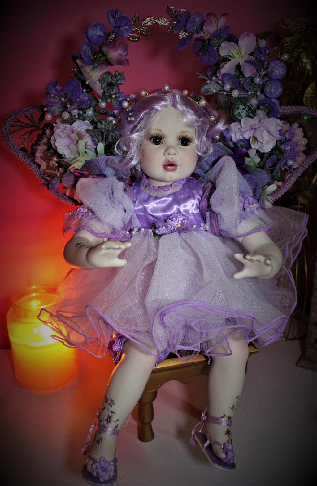 Wisp the magical Fae will-o-wisp Haunted Doll -  3rd eye opening, orbs of light, Night Sky Watcher - LunasINN