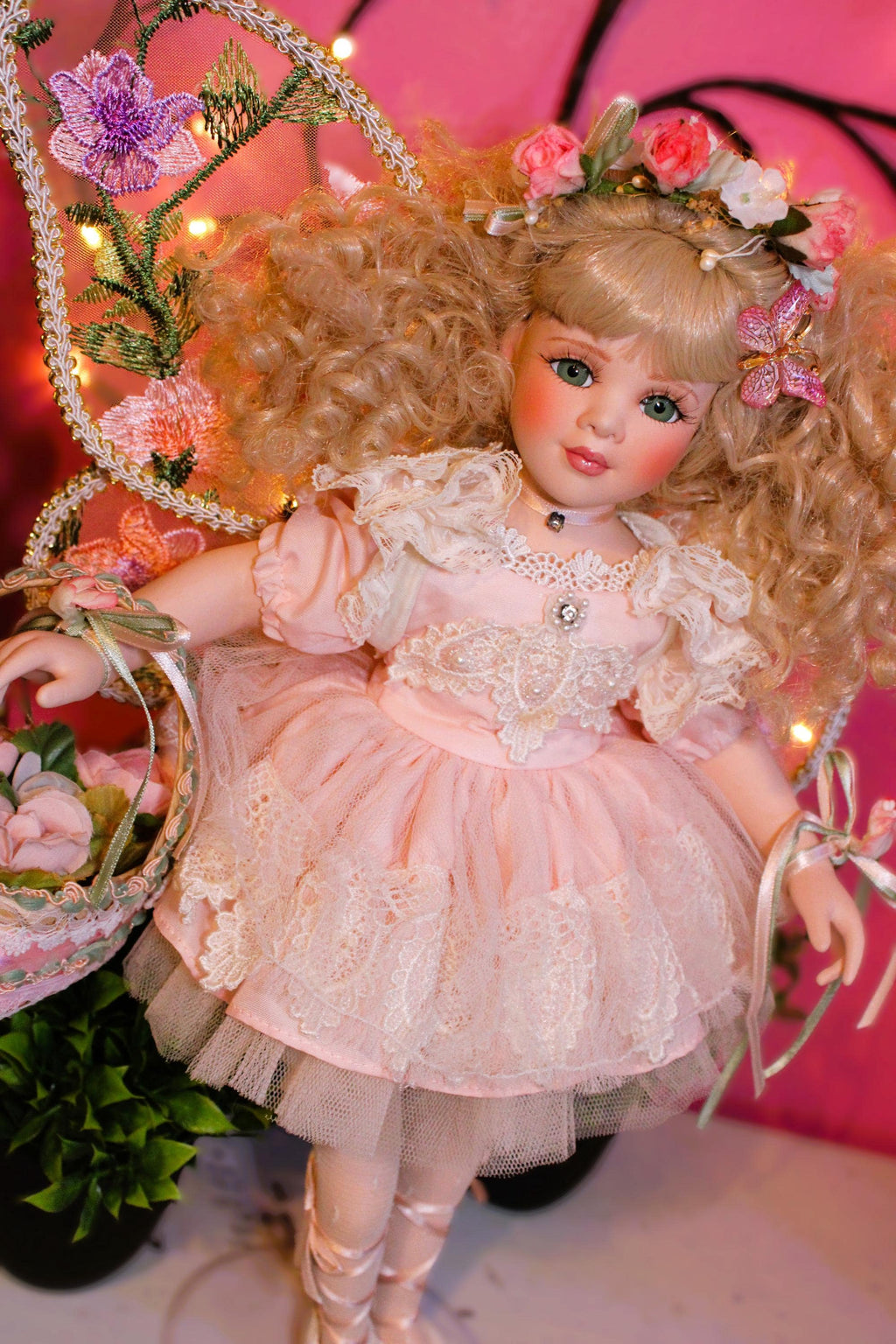 Blessing Fairy Spirit Haunted Doll - Positive, Raise Vibration, Light Energy, Abundant, Butterflies, Flowers - LunasINN