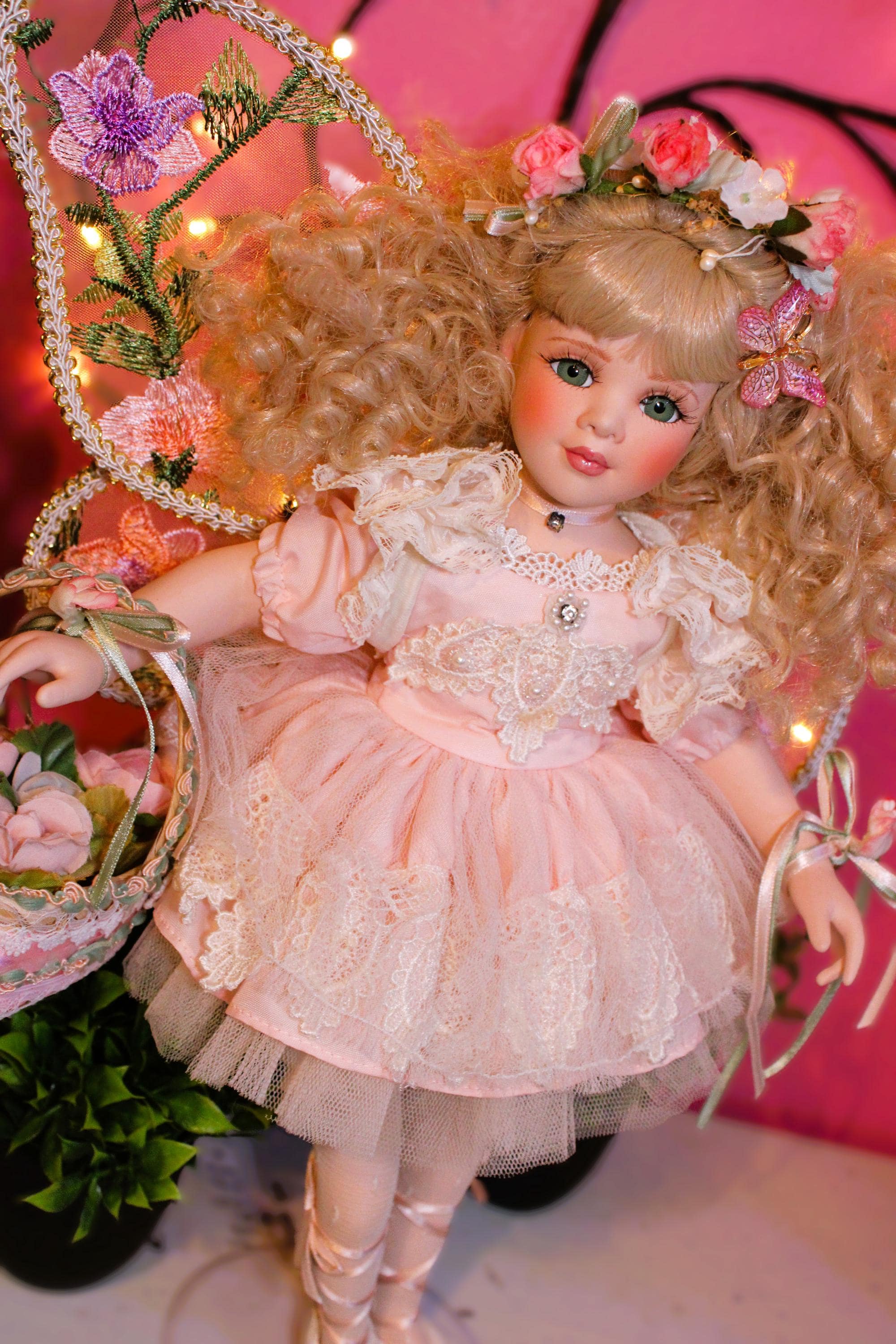 Blessing Fairy Spirit Haunted Doll - Positive, Raise Vibration, Light Energy, Abundant, Butterflies, Flowers - LunasINN
