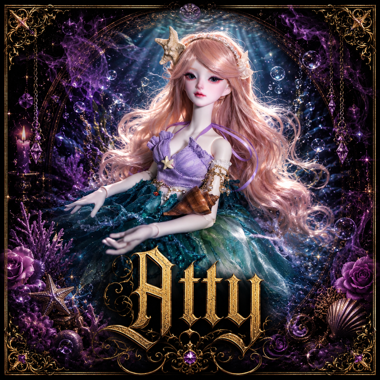 Haunted BJD Doll Atty Water Spirit  - Ocean Connection, Water, Tides, Calming, Cleansing, Transformative, Renewal - LunasINN