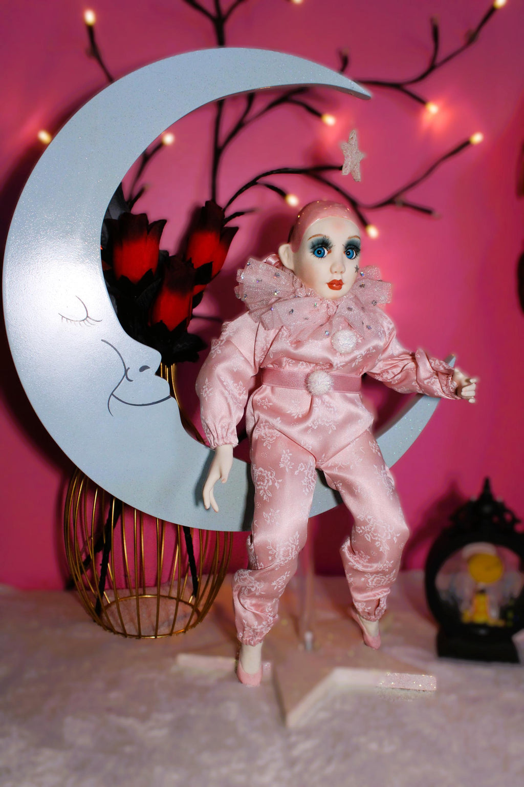 Luna Moon Fae Haunted Doll - Dreams, Intuitive Downloads, Lunar Cycles, Stars, Night sky, Curious, Bubbly energy, Positive - LunasINN