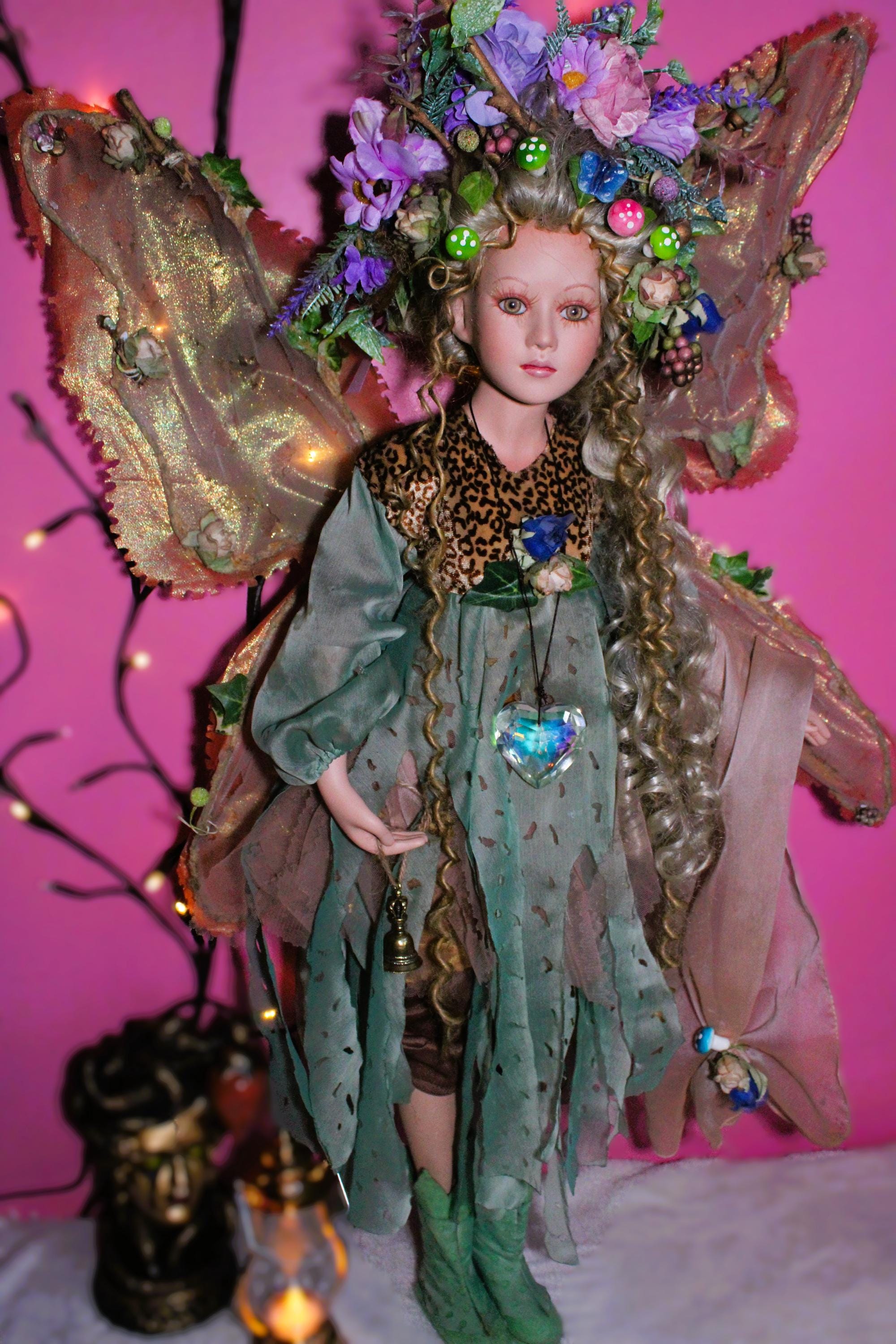 Queen Ova Forest Fae Haunted Doll - Fae Portal, Fae Realm Connection, Nature, Growth, Protection, Wisdom, Portal - LunasINN