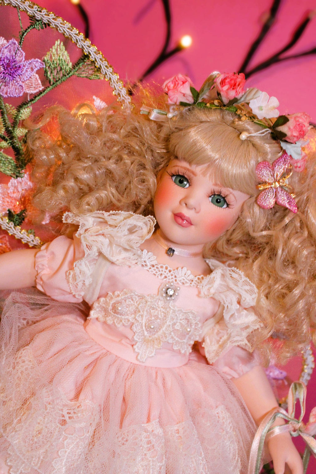 Blessing Fairy Spirit Haunted Doll - Positive, Raise Vibration, Light Energy, Abundant, Butterflies, Flowers - LunasINN
