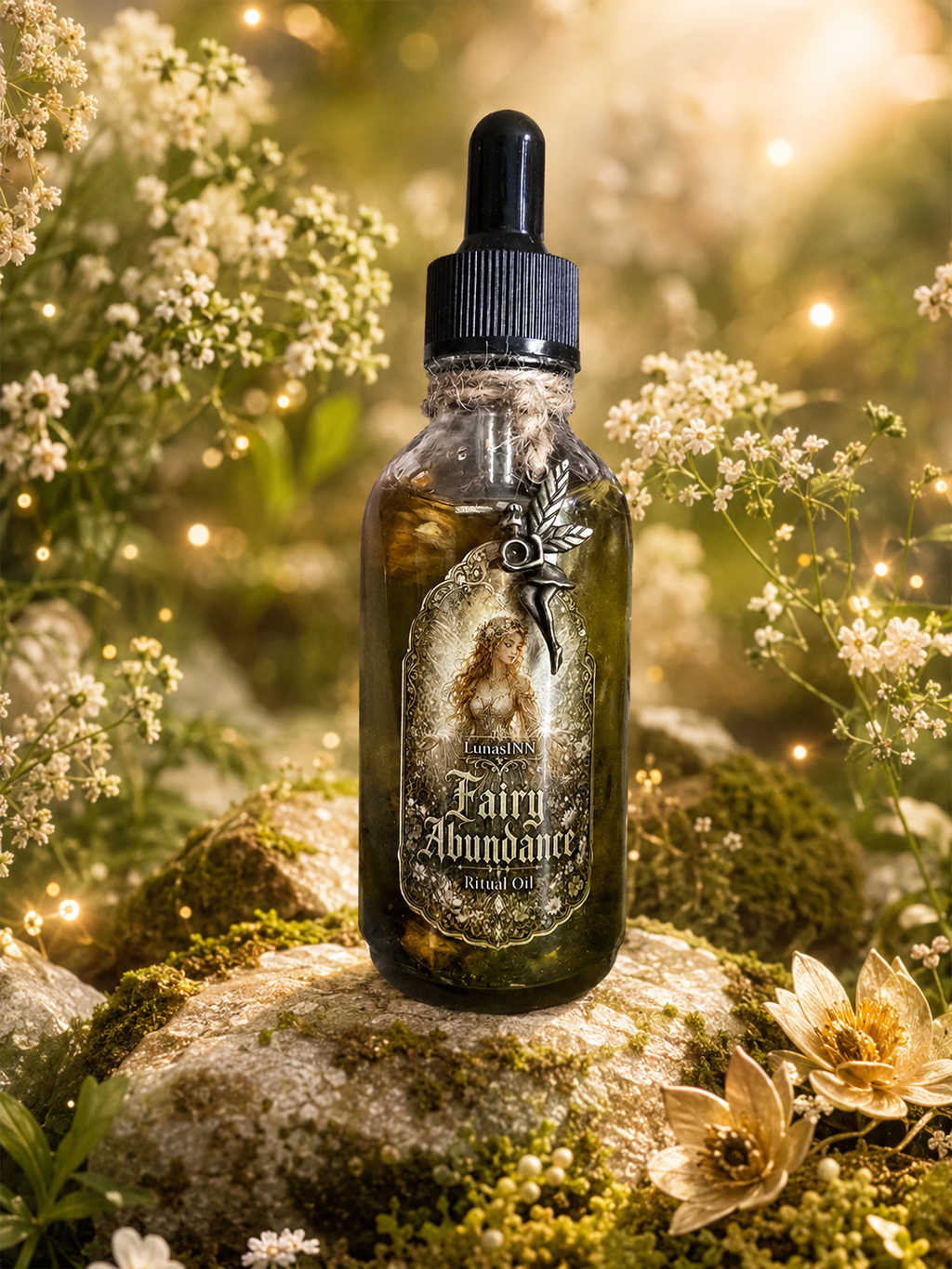 Fairy Abundance Ritual Oil - Fae Connection, Abundance, Offerings, Enchantment - LunasINN