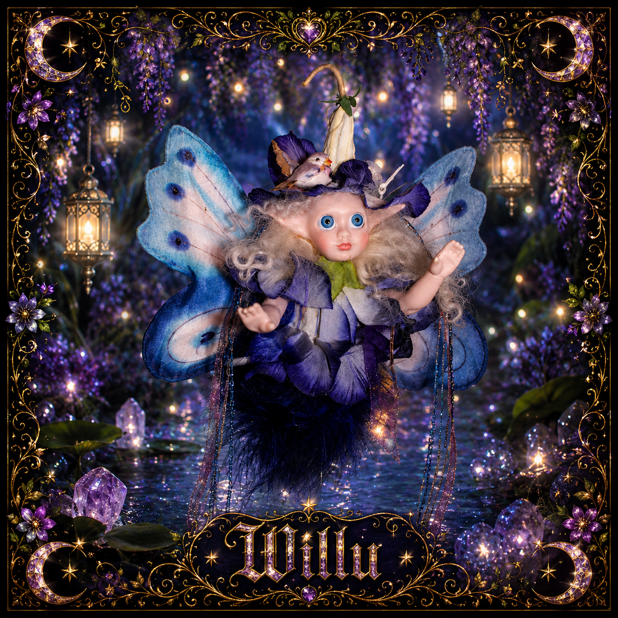 Willu the water fae Haunted Doll - soul healer, emotional release, spiritual rebirth, chakra alignment, healing, creativity - LunasINN