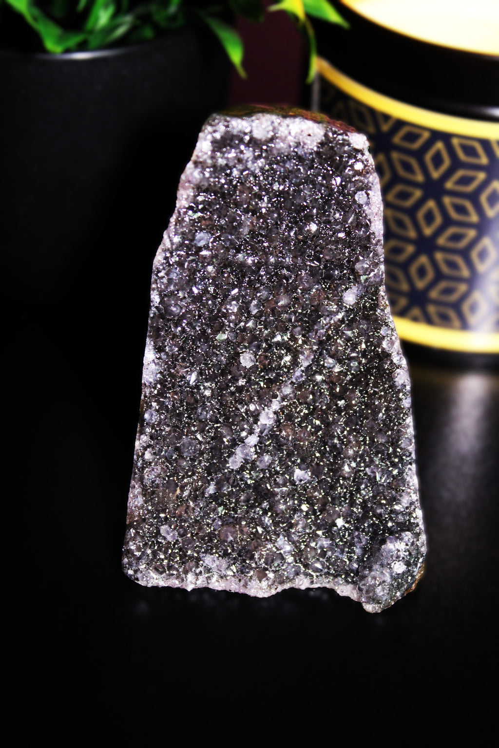 Dark Amethyst Druzy Crystal Cluster