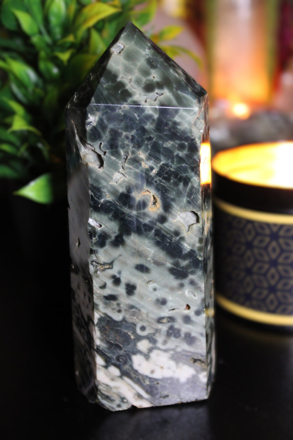 Ocean Jasper Crystal Tower — 5.3 Inches
