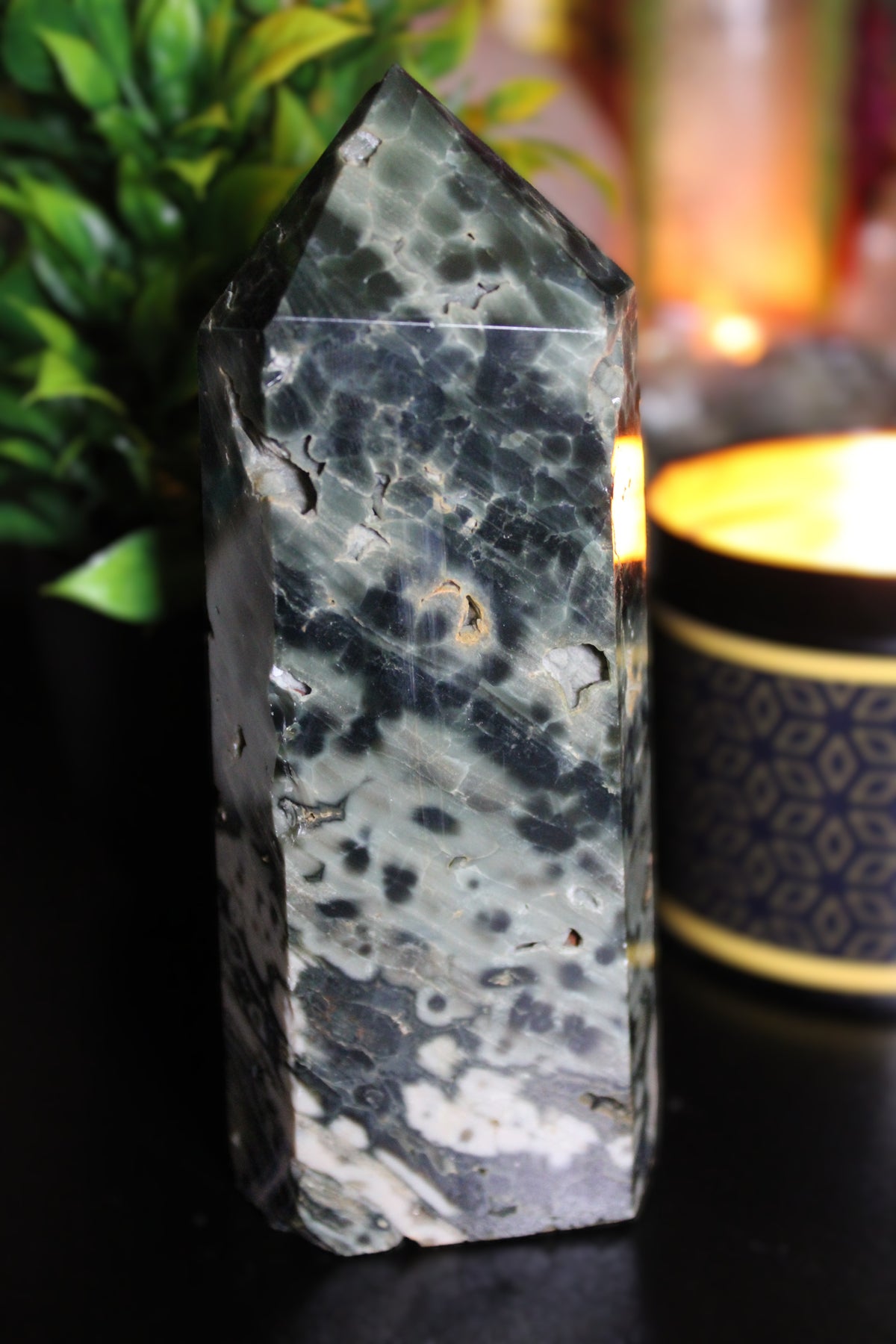 Ocean Jasper Crystal Tower — 5.3 Inches