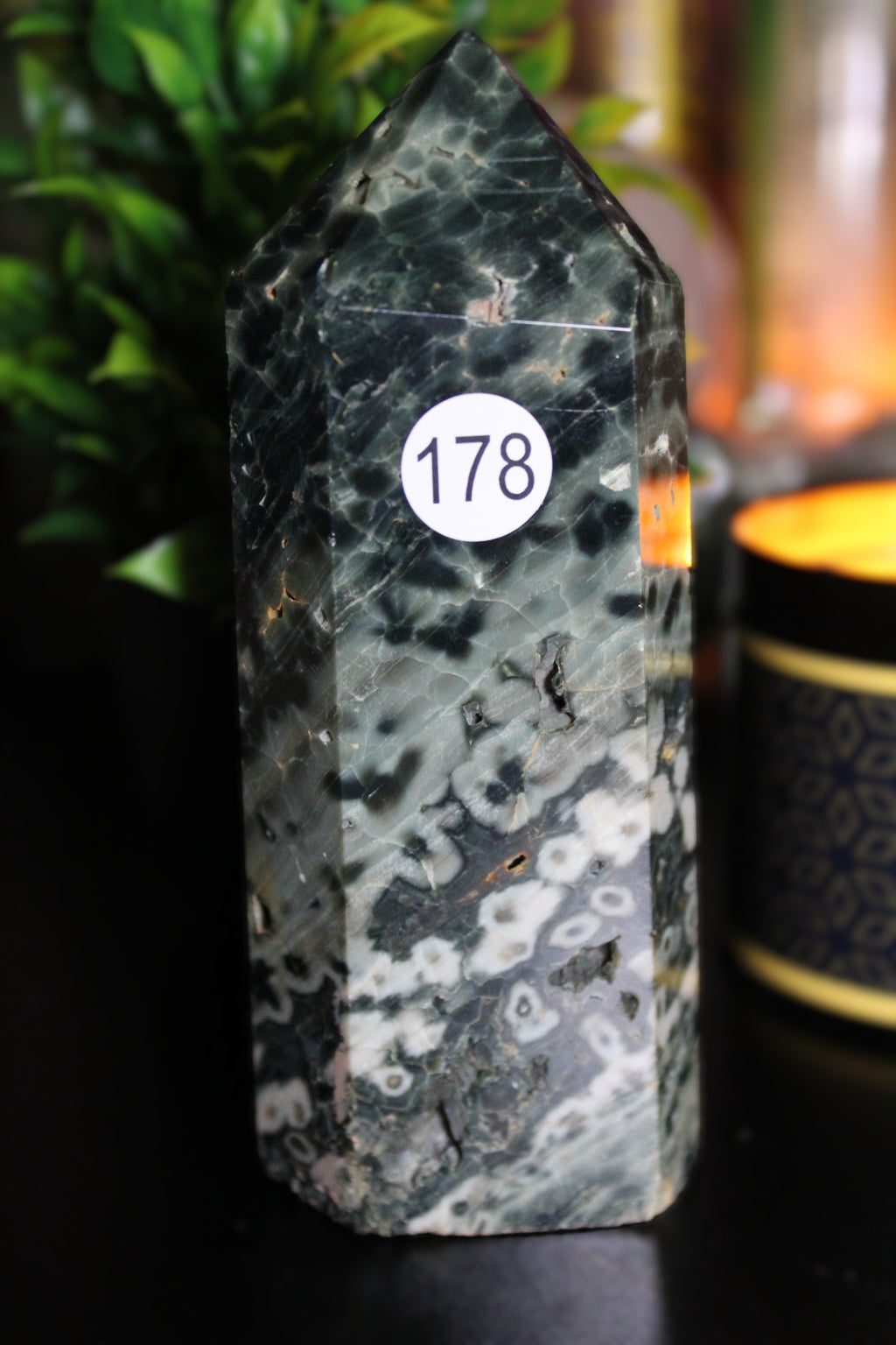 Ocean Jasper Crystal Tower — 5.3 Inches