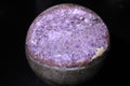 Natural Amethyst Druzy Geode Sphere with Agate | 1 lb 13.2 oz | 3.5"