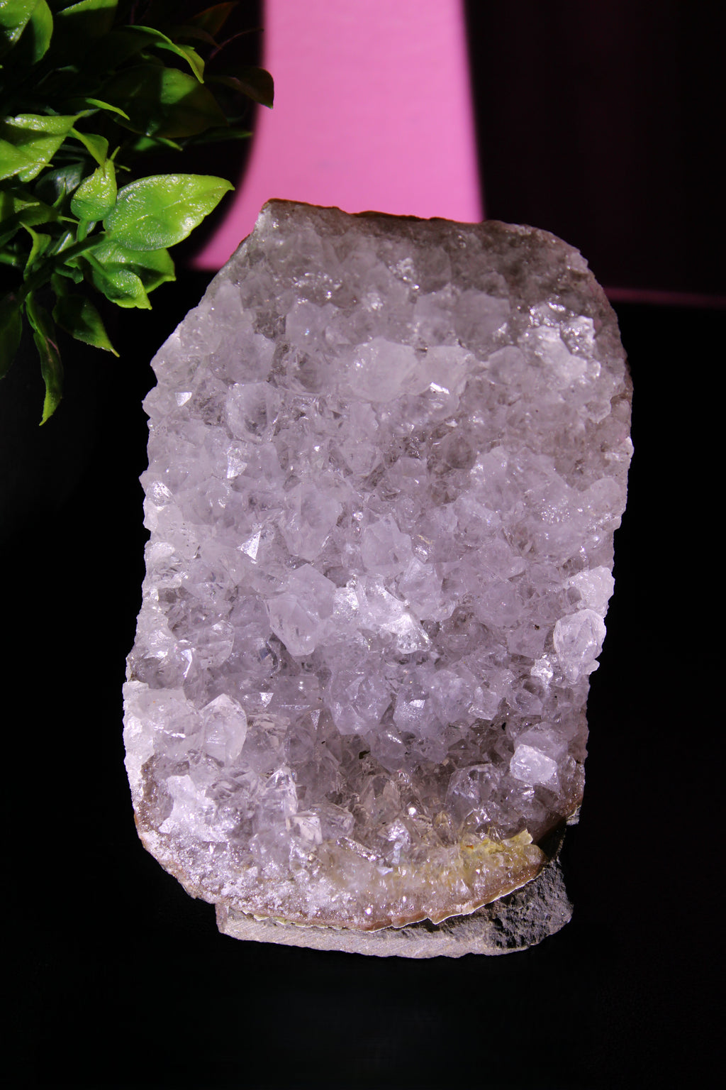 Natural Purple Fluorite Crystal Cluster on Matrix 1 lb 2 oz | 3.5"
