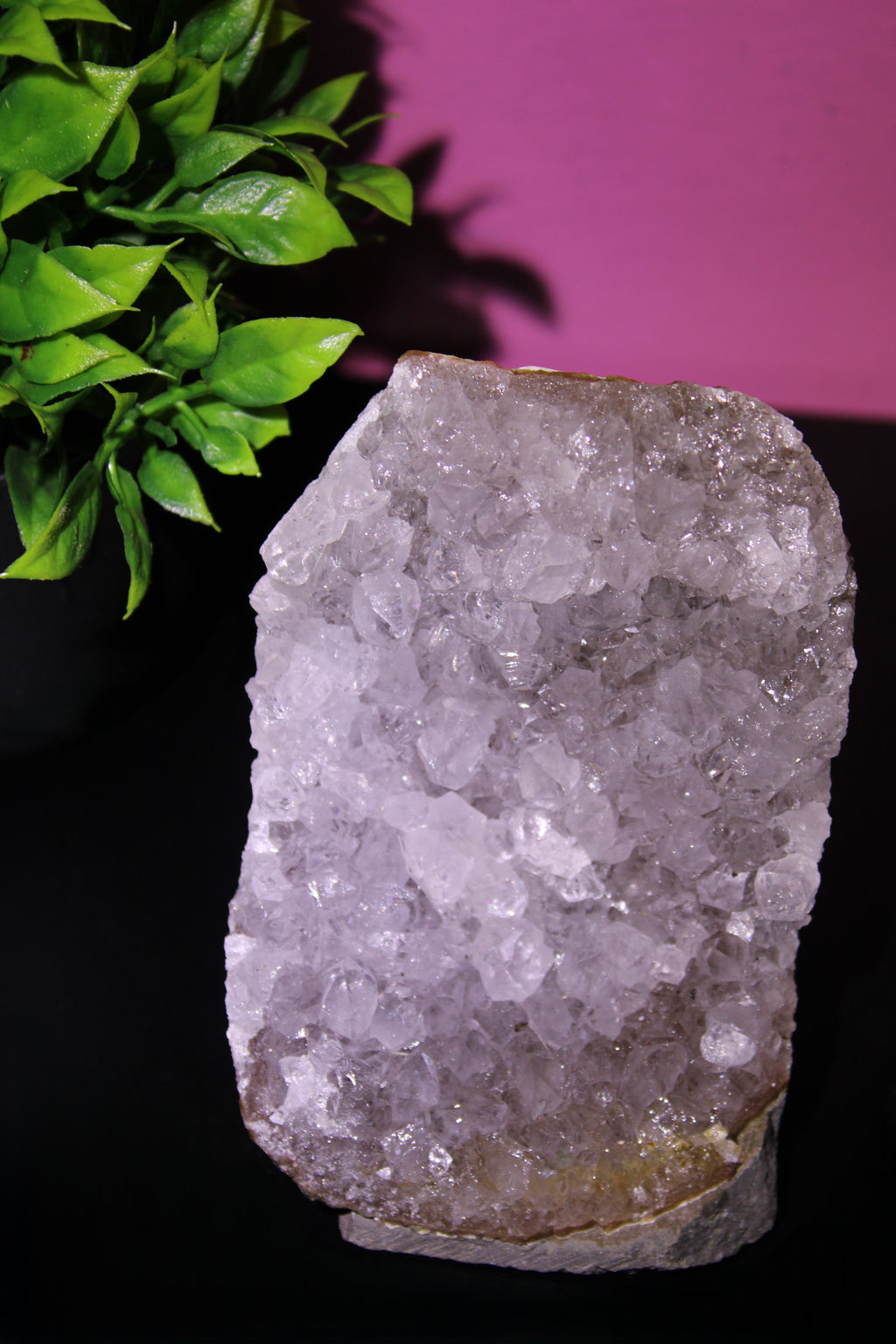 Natural Purple Fluorite Crystal Cluster on Matrix 1 lb 2 oz | 3.5"