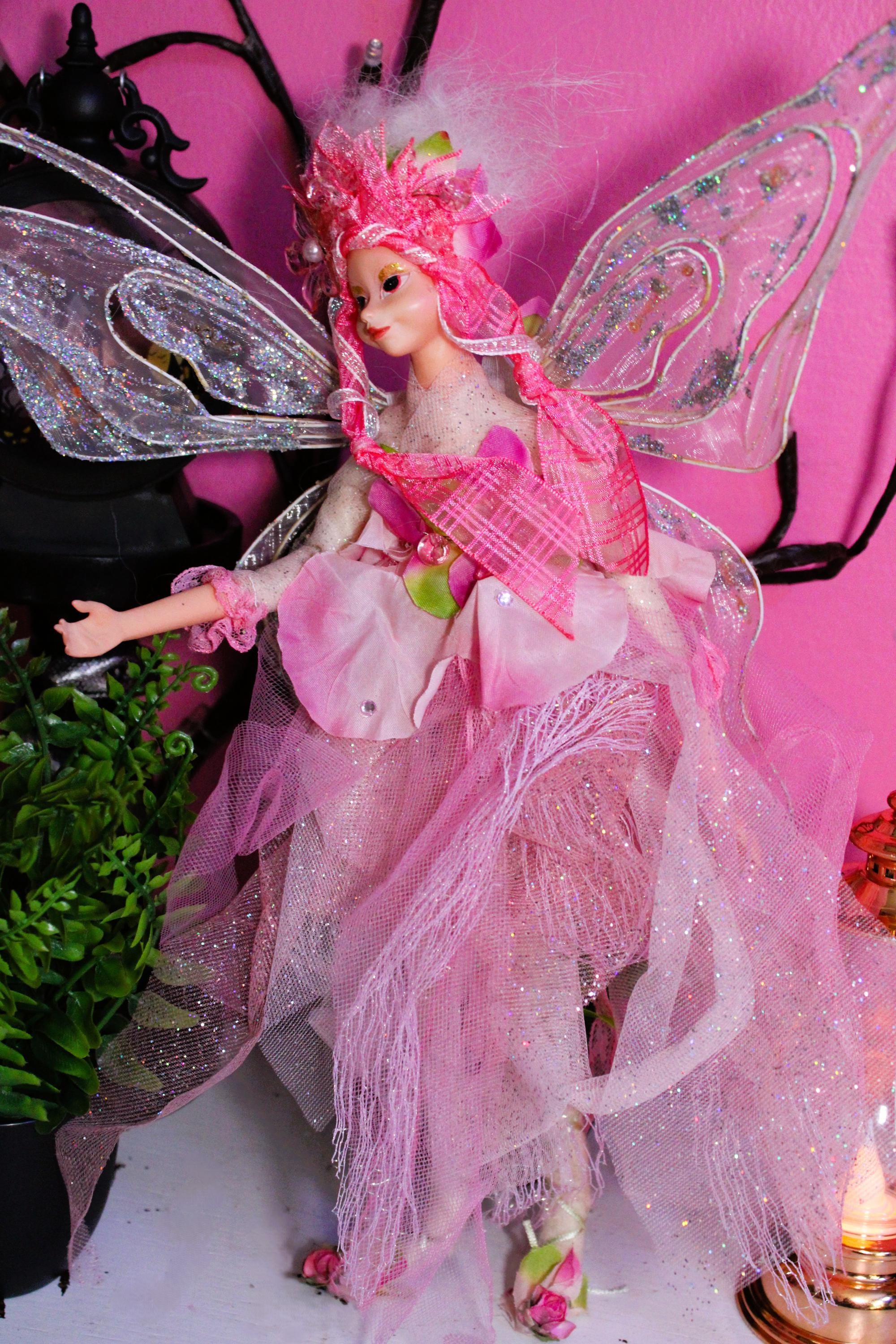 Blossomia Rose Fairy Haunted Doll - Spring Blossom Court Fae, Heart Chakra, Healing, Creativity, Fae Companion - LunasINN