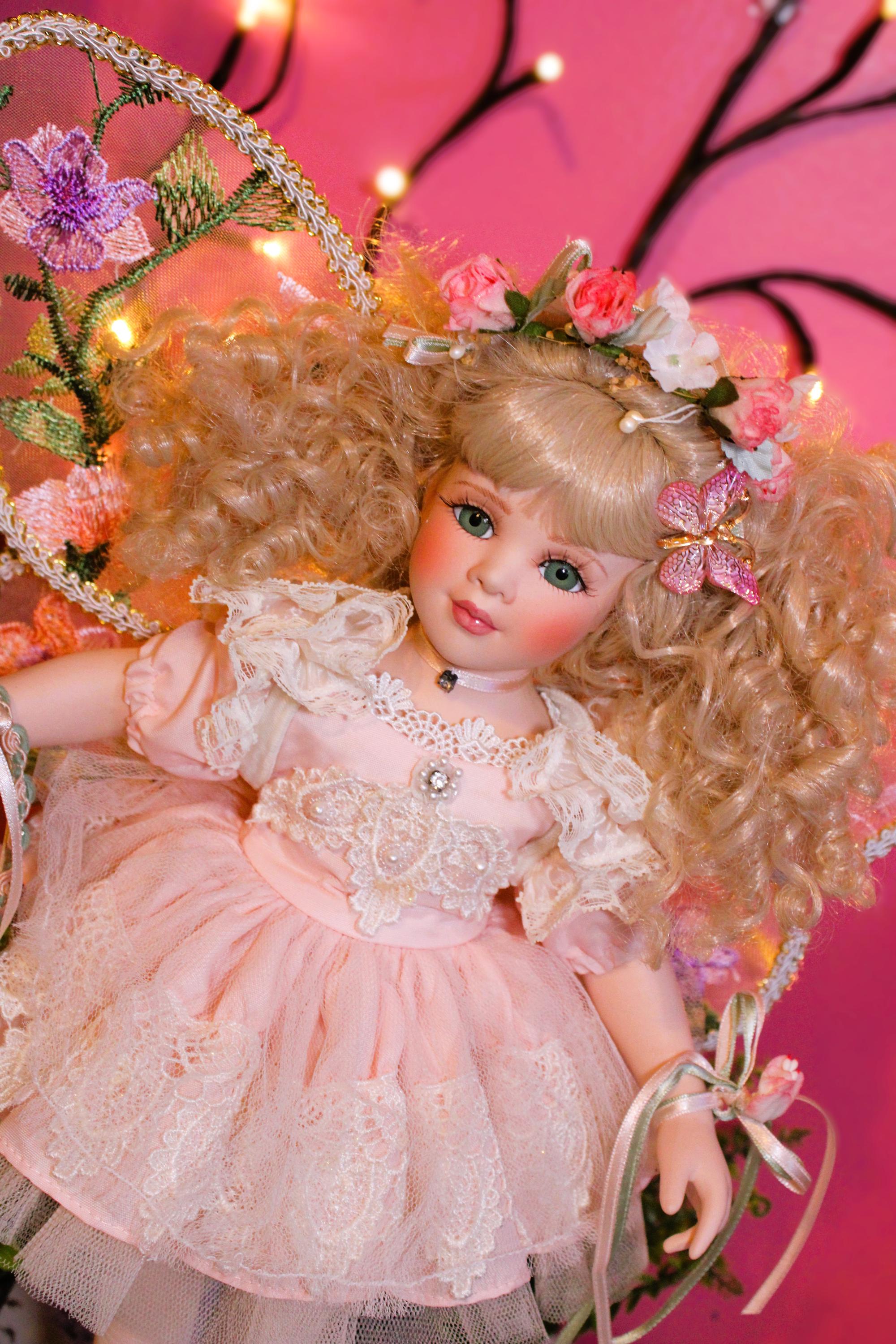 Blessing Fairy Spirit Haunted Doll - Positive, Raise Vibration, Light Energy, Abundant, Butterflies, Flowers - LunasINN