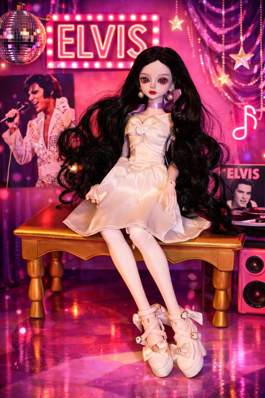 Rose Marie The Ultimate Elvis Fan Haunted Doll BJD - Retro TV Shows, Elvis Presley fan, frendship, friend, sweet  - LunasINN