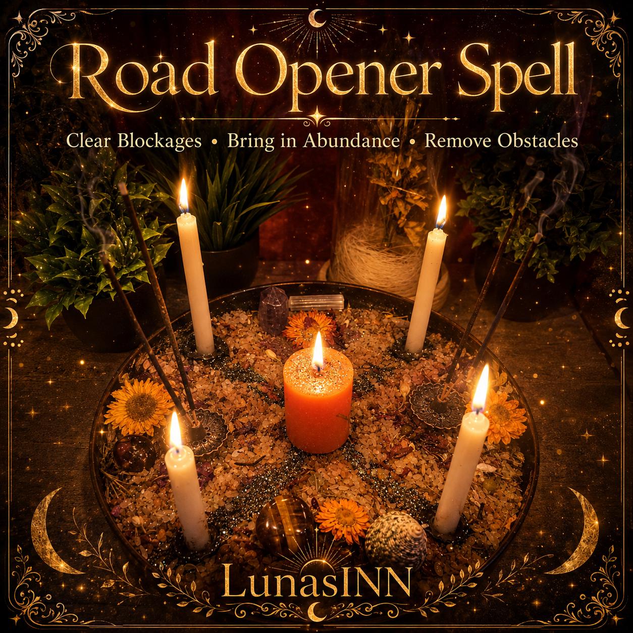 Road Opener Spell - Clear Blockages, Bring in Abundance, removes obstacles - LunasINN