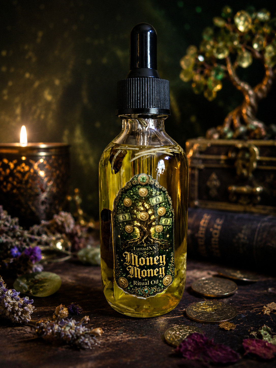 Money Money Spell Oil - Prosperity • Abundance • Opportunity • Financial Growth - LunasINN
