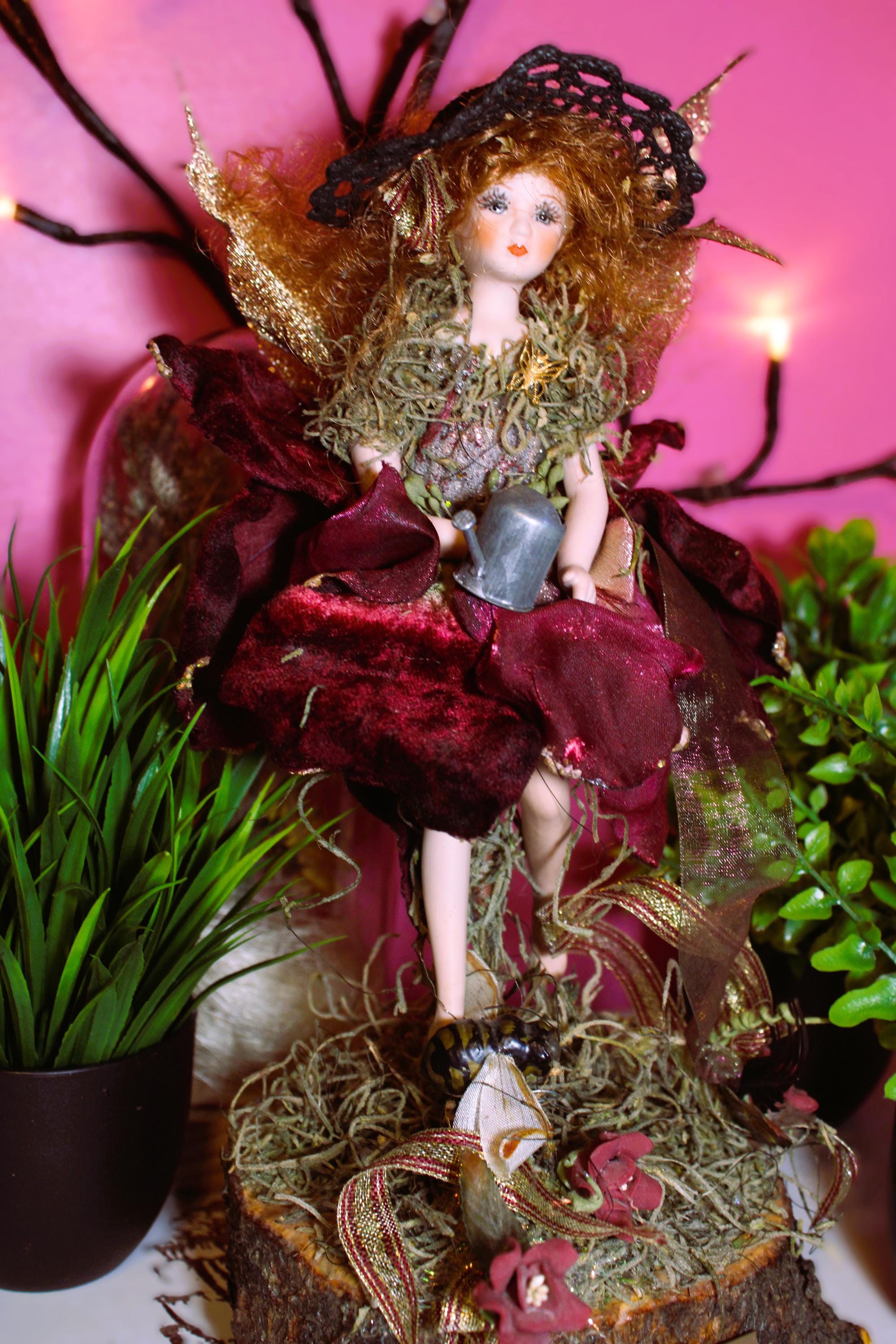OOAK DOLL Oli Forrest Fae Haunted - Forest, Grounding Energy, Energetic Balance, Healing, Intuitive spiritual guides inner peace - LunasINN