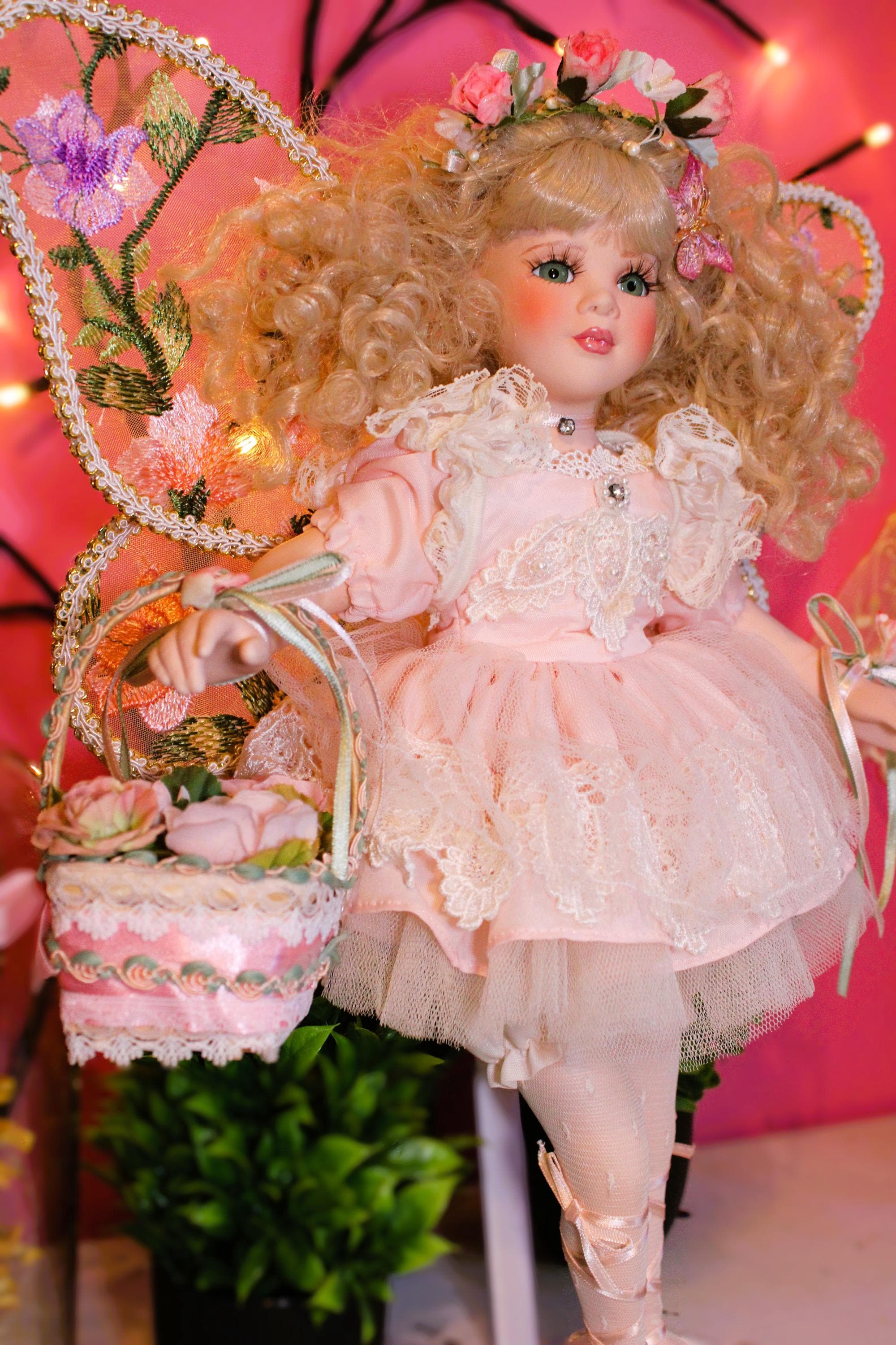 Blessing Fairy Spirit Haunted Doll - Positive, Raise Vibration, Light Energy, Abundant, Butterflies, Flowers - LunasINN