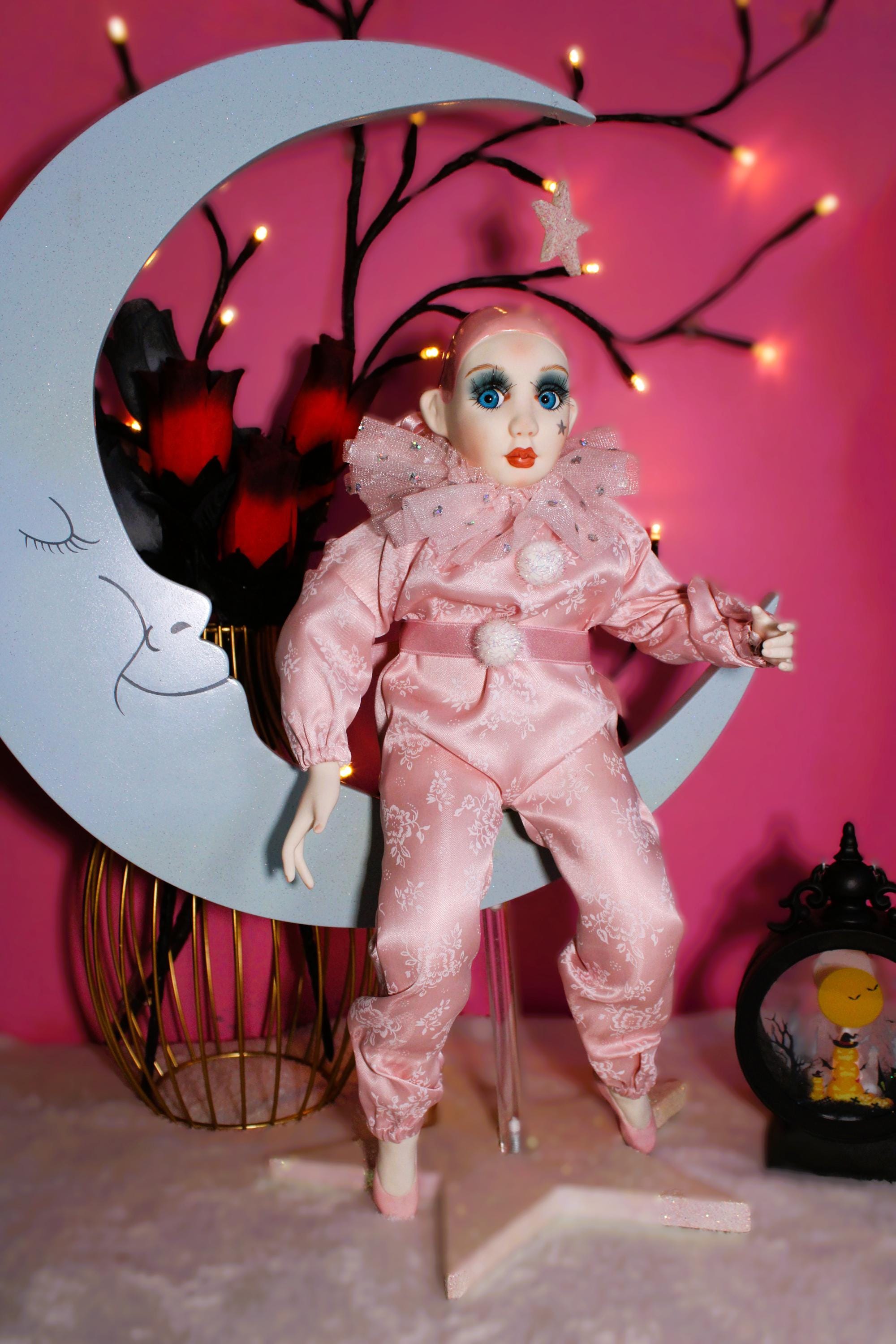 Luna Moon Fae Haunted Doll - Dreams, Intuitive Downloads, Lunar Cycles, Stars, Night sky, Curious, Bubbly energy, Positive - LunasINN