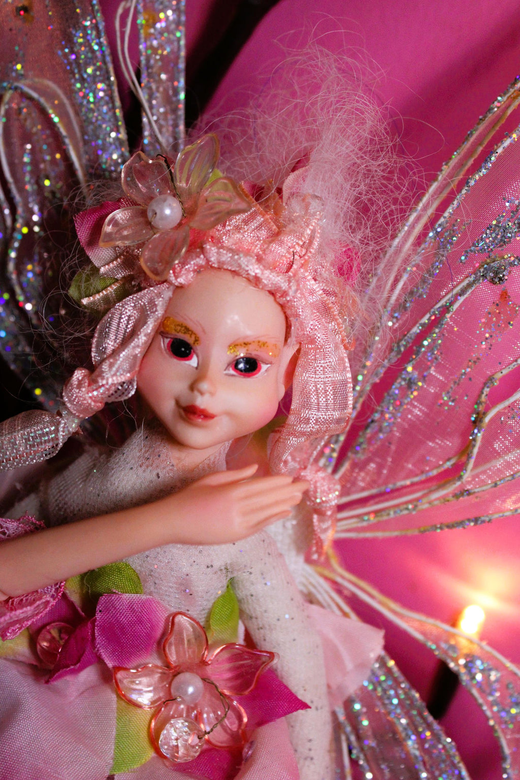 Cahmme Flower Fae Haunted Doll - Spiritual, Nature, Healing, Flower Magick, Growth, Transformation, Enchantment, Glamour Magick - LunasINN