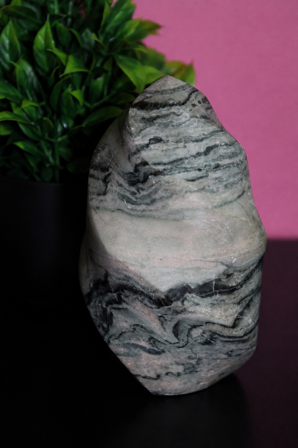 Large Green Jasper Flame | Natural Polished Crystal | 1 lb 12.3 oz | 4.5"