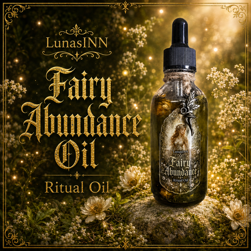 Fairy Abundance Ritual Oil - Fae Connection, Abundance, Offerings, Enchantment - LunasINN