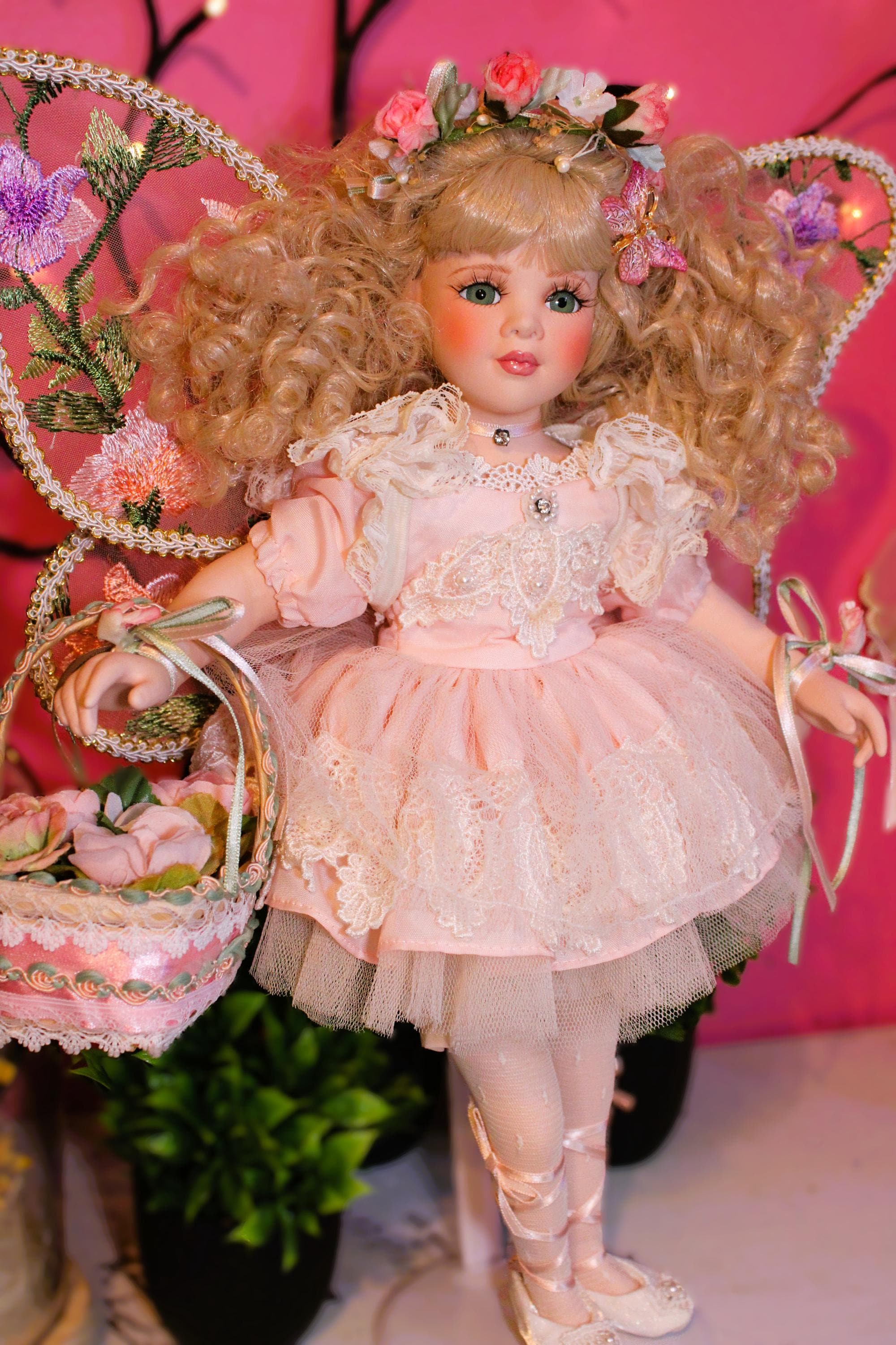 Blessing Fairy Spirit Haunted Doll - Positive, Raise Vibration, Light Energy, Abundant, Butterflies, Flowers - LunasINN